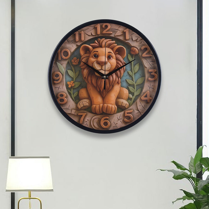 Cartoon Digital Wall Clock for Kids’ Bedroom