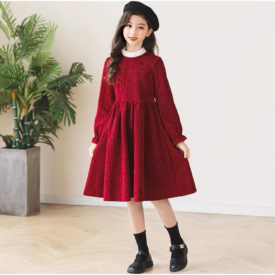 Girls’ Red New Year Princess Dress