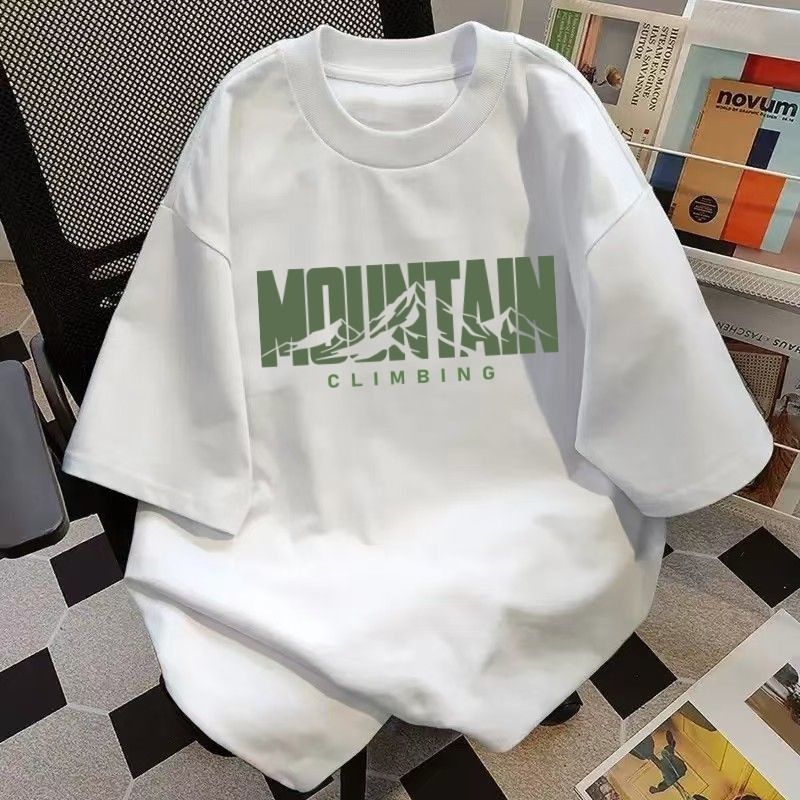 STOCK-Men’s 100% Cotton Loose Casual Short-Sleeve Summer T-Shirt