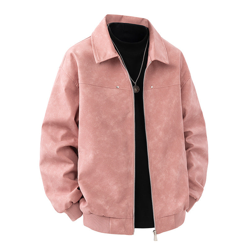 Men’s PU Leather Biker Jacket for Spring & Autumn
