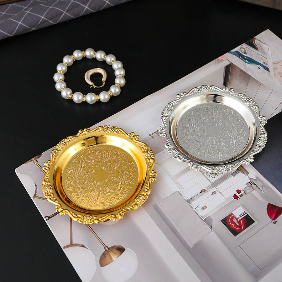 Small Metal Dish for Jewelry & Candles