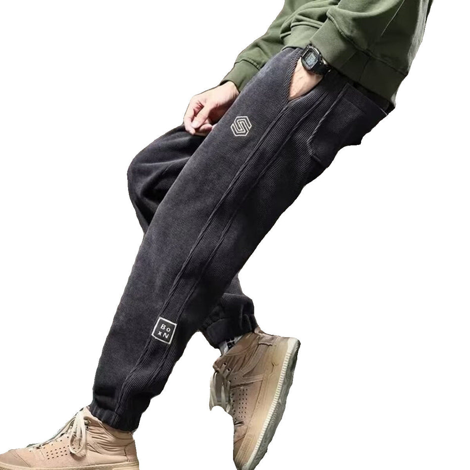 STOCK-Chenille Corduroy Fleece Sweatpants Men