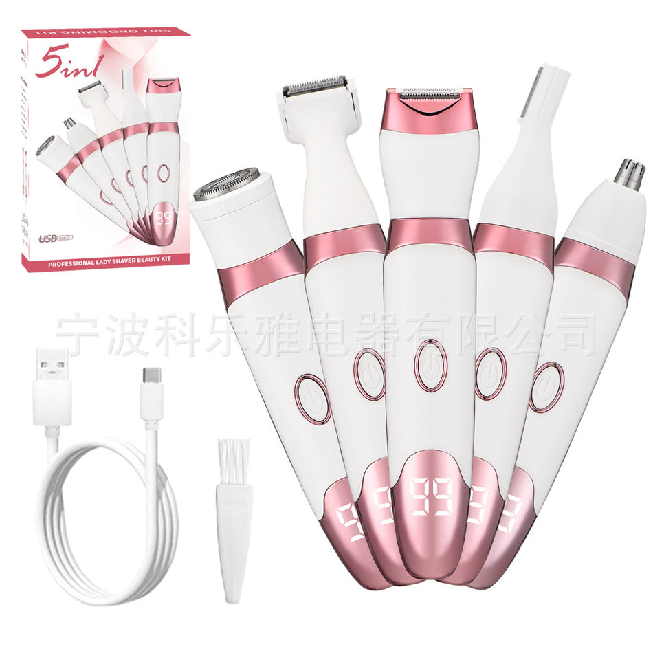 5-in-1 Women’s Shaver – Digital & Full Body Trimmer