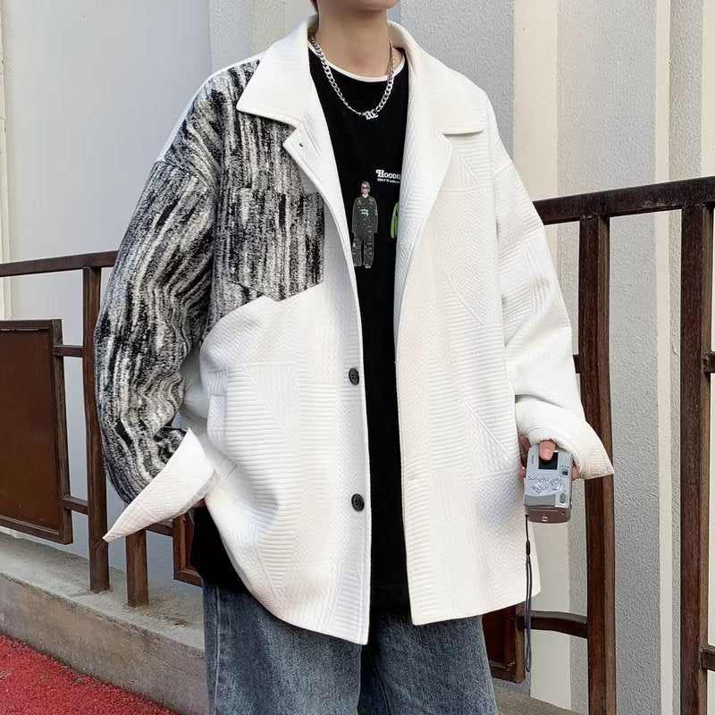 INSTOCK-Men's Korean Style PU Jacket | Trendy Spring & Autumn