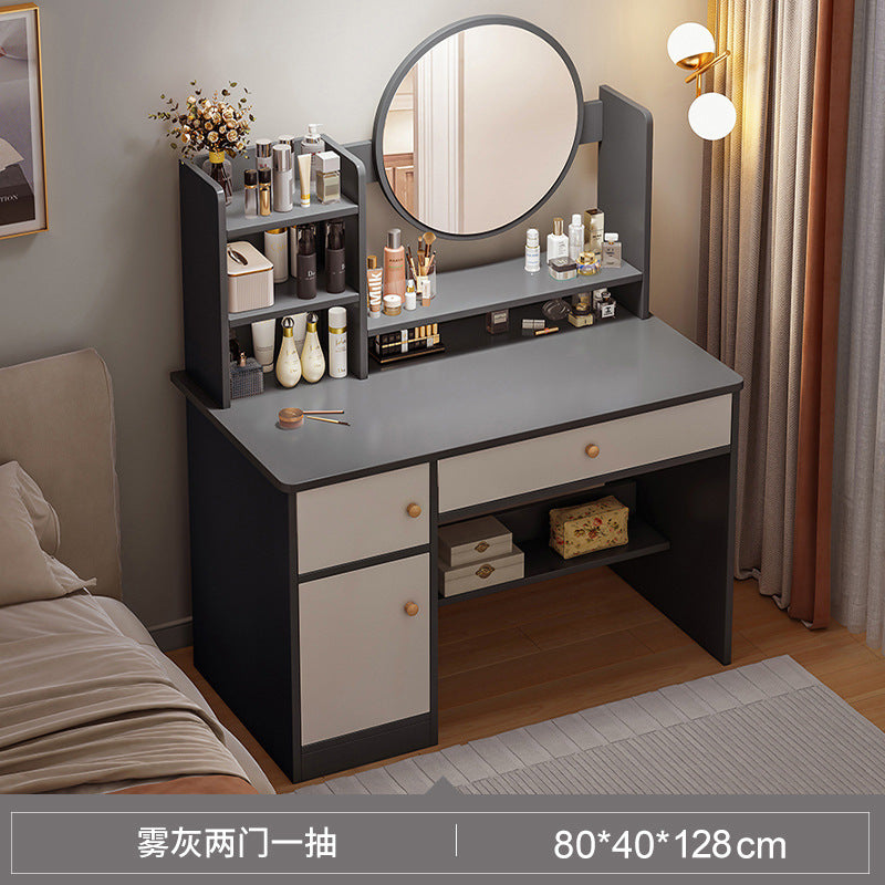 Modern Small Dressing Table with Cosmetic Storage Cabinet
