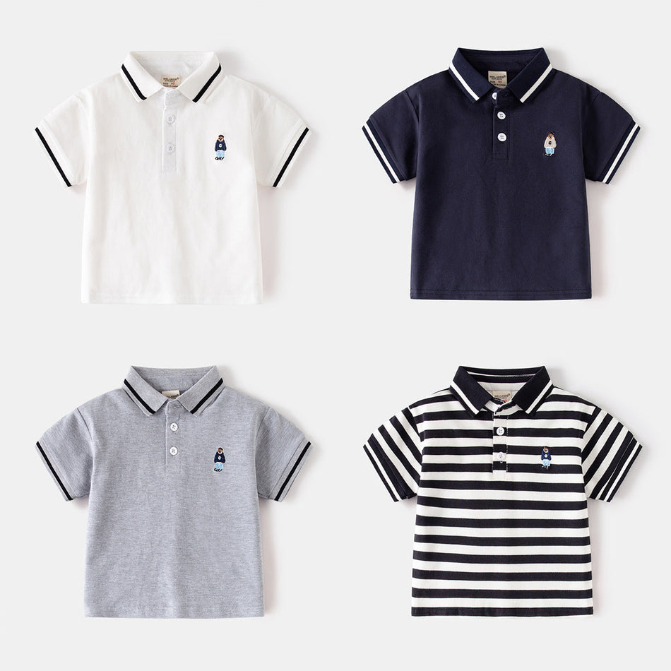 Boys’ Embroidered POLO Short-Sleeve T-Shirt