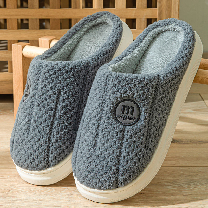Winter Cotton Slippers – Warm Non-Slip Home Slippers for Men &