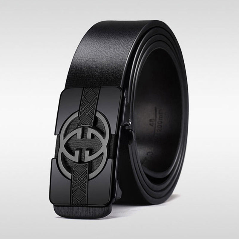 Men’s Toothless Automatic Buckle Belt – Double C Style