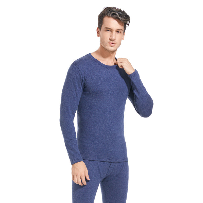 Men’s Cashmere Silk Velvet Thermal Suit – Half Turtleneck Winter