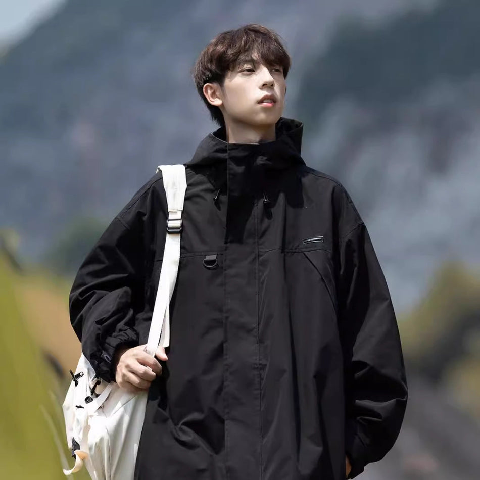 Men’s Outdoor Hooded Windbreaker Jacket