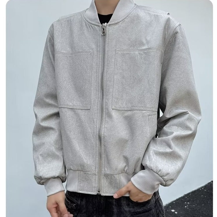 Cleanfit Men’s Retro Aviator Jacket – Spring & Autumn