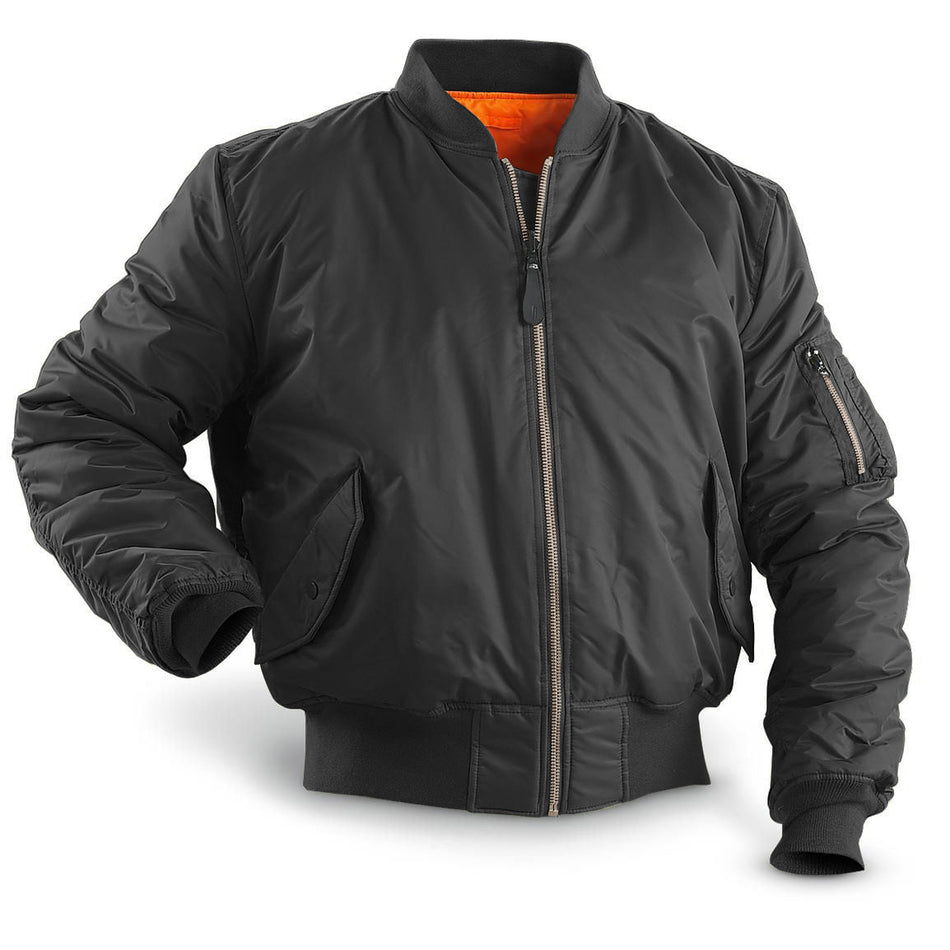 Men's American MA1 Bomber Jacket Autumn Winter Warm Cotton