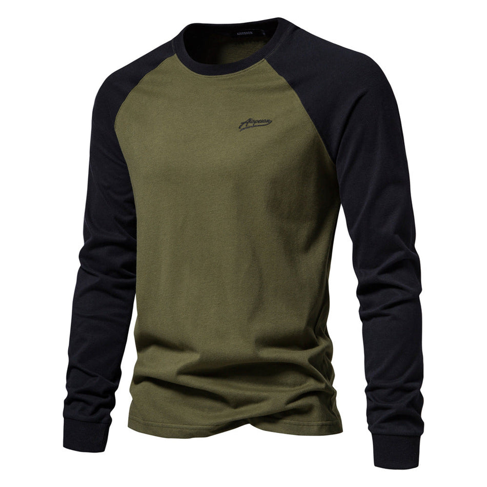 Raglan Sleeve T-Shirt – Men’s Casual Cotton Long Sleeve