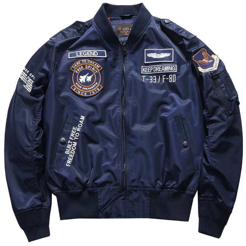 MA-1 Aviator Jacket – Embroidered Baseball Coat for Men