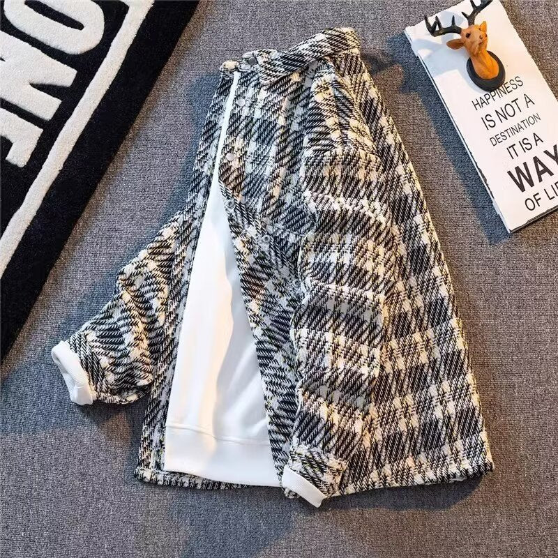 Men’s Autumn-Winter Retro Plaid Casual Jacket