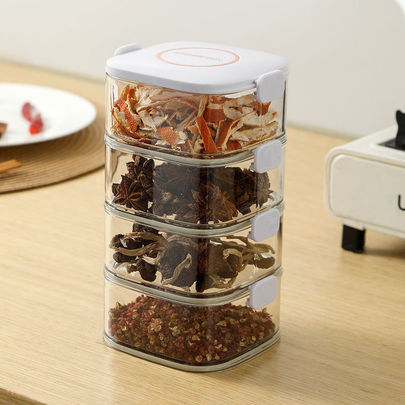 Multi-Layer Dried Pepper Spice Storage Box