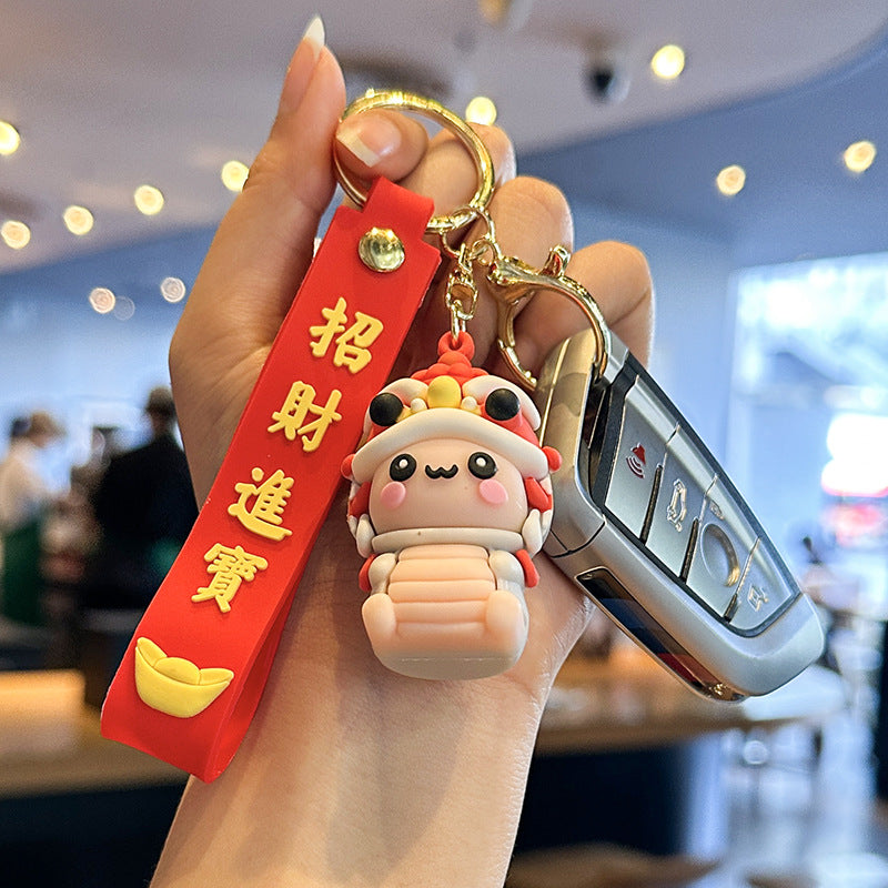Cute Year of the Snake Keychain for Men & Women Couples