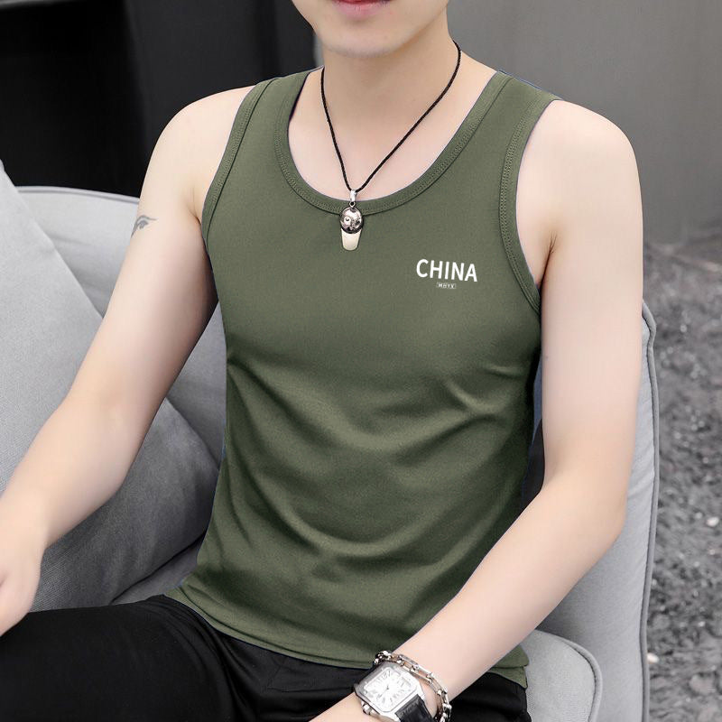 Men’s Slim Pullover Round Neck Vest Sports All-Matching Fashion