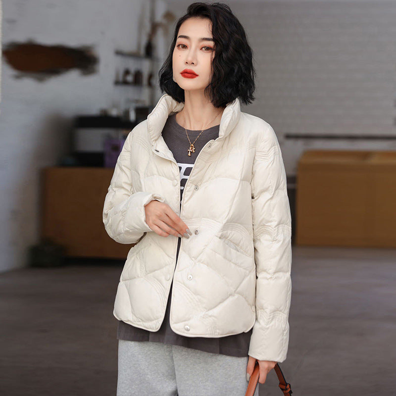INSTOCK- Women’s Xiangyun White Duck Down Short Jacket