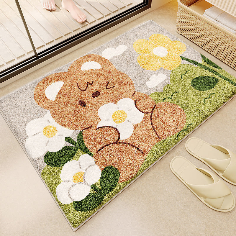 Cartoon Toilet Floor Mat – Soft, Absorbent & Cute Style