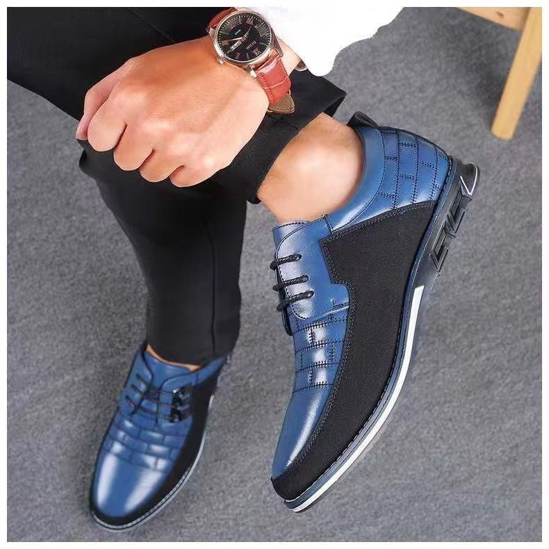 Men’s Casual Leather Shoes – Lace-Up & Large Sizes