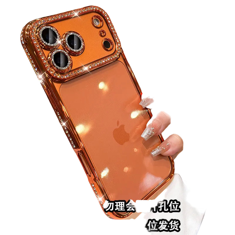 iPhone 17 Pro Max Glitter Diamond Transparent Case