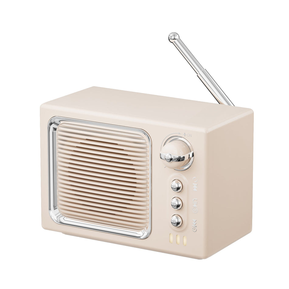 Retro Mini TV Bluetooth Speaker with White Noise Sleep Radio