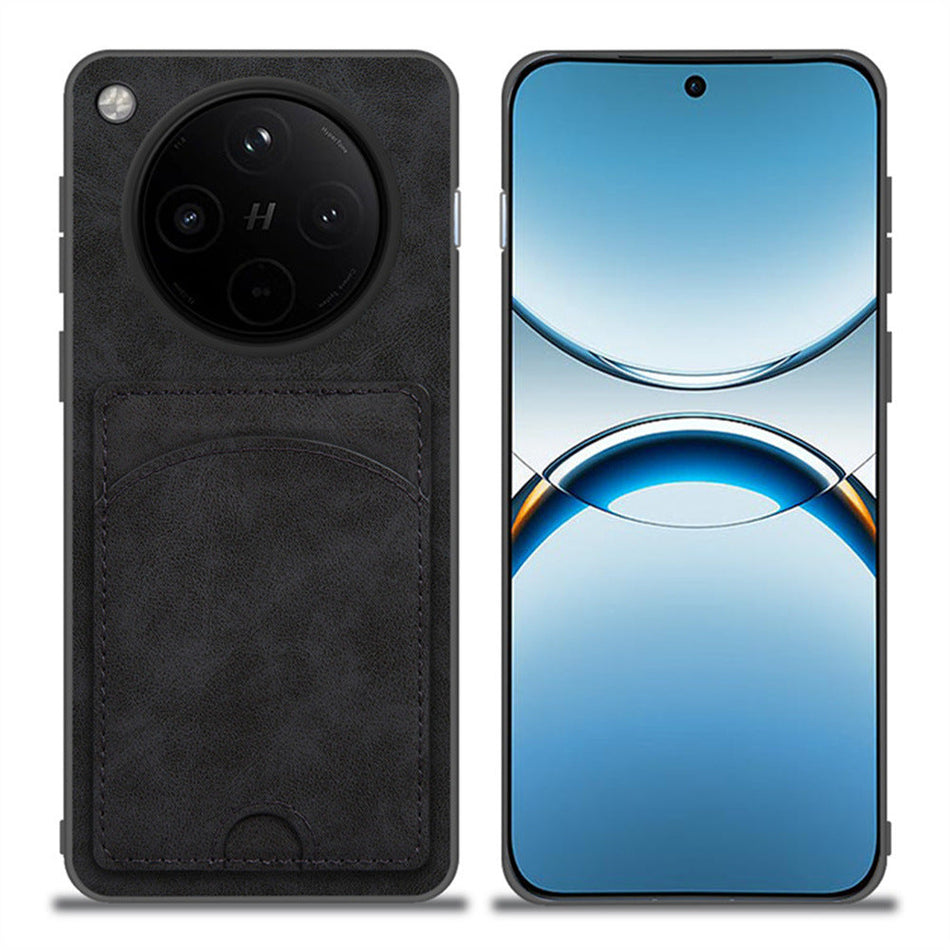 Oppo Find X8 Leather Case with Magnetic Bracket & Card Slot