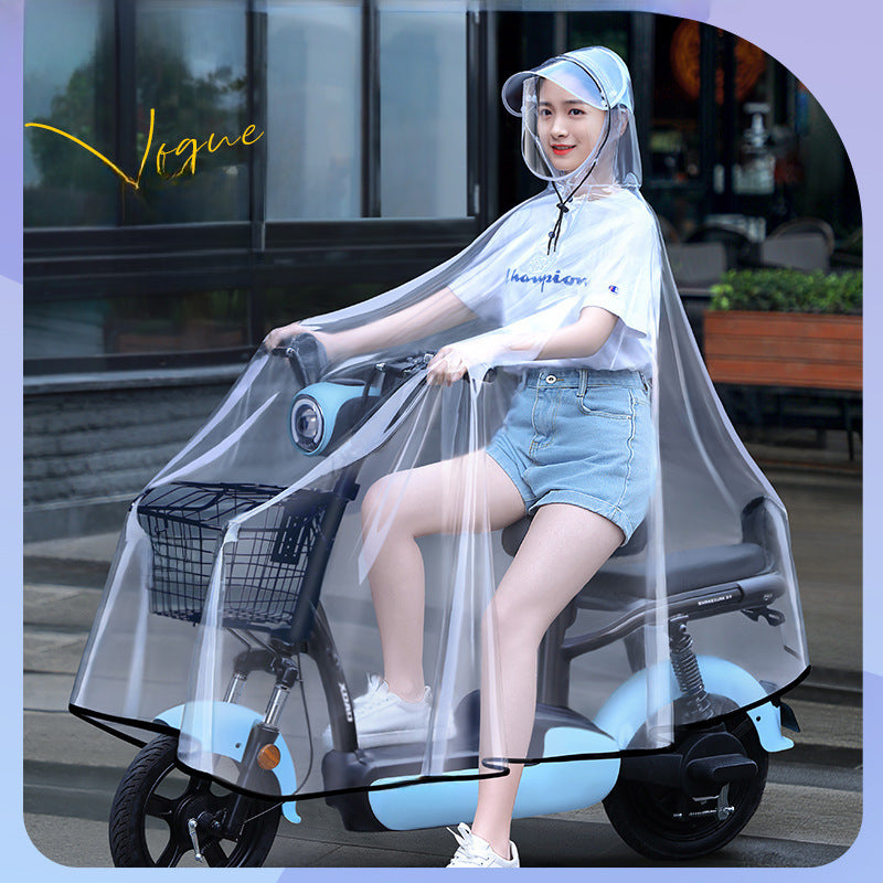Transparent Bike Raincoat – Unisex Poncho for Riders