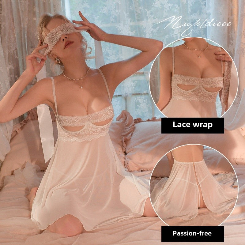 Mesh Hollow Slip Nightdress – Hot Bedtime Glam 1889