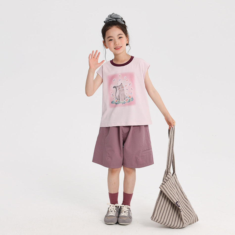 Pudding Haru Girls’ Cotton Vest