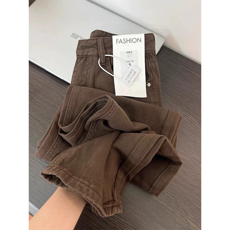 STOCK-Plus Size American Retro Straight Jeans