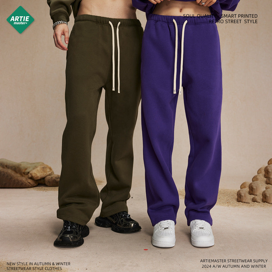 Men’s 350g Fleece-Lined Straight Pants Autumn Winter 2026