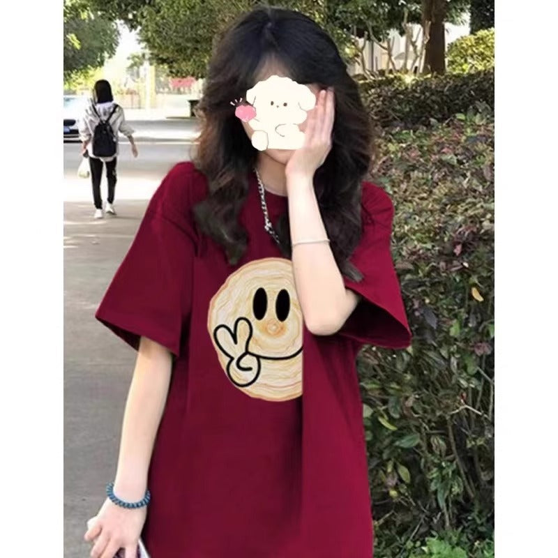 Simple Cotton Crewneck T-Shirt for Women
