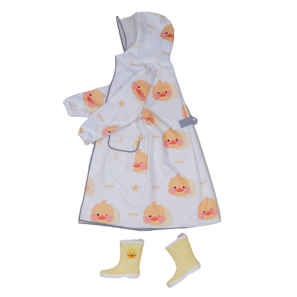 Kids’ Waterproof Raincoat | With Schoolbag Cover Poncho