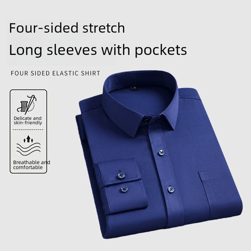 INSTOCK - Stretch Solid Shirt for Men – Non-Iron, Pocket Style