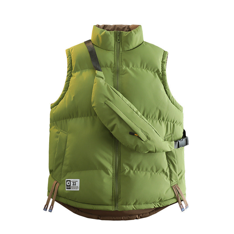 Double-Sided Cotton Vest Men & Women Warm Sleeveless Jacket