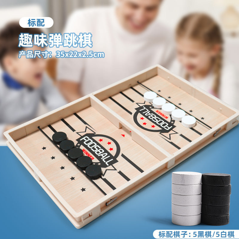 Kids Wooden Bouncing Chess Tabletop Educational Toy