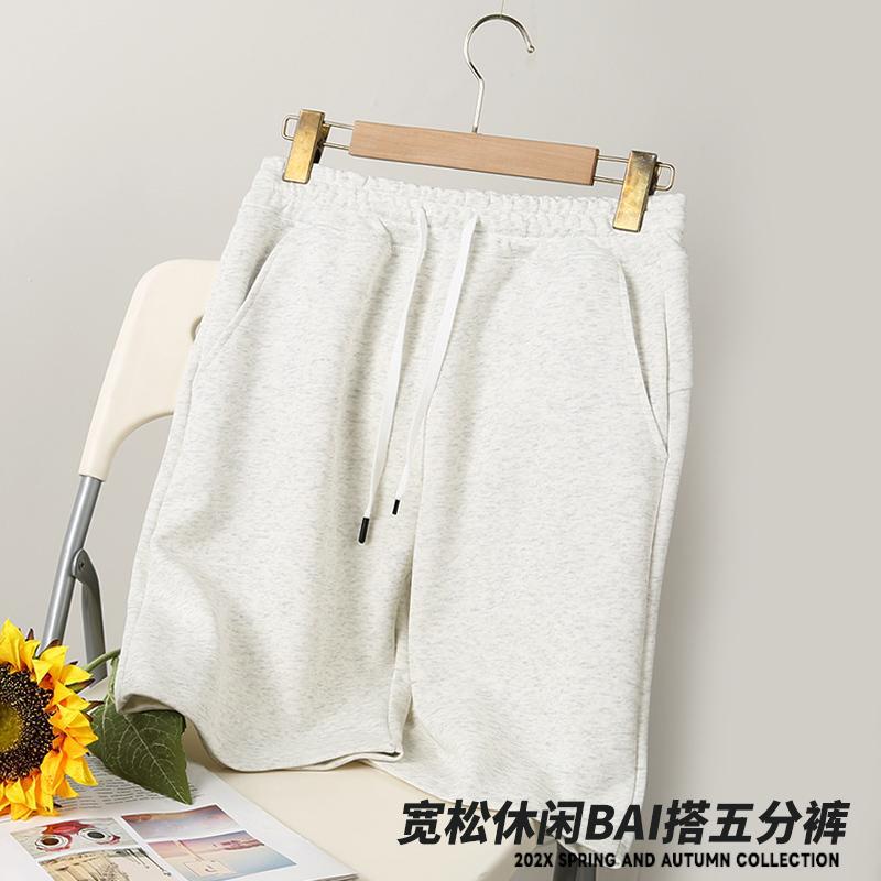Unisex Summer Sports Shorts – Loose, Cotton Blend, Plus-Size