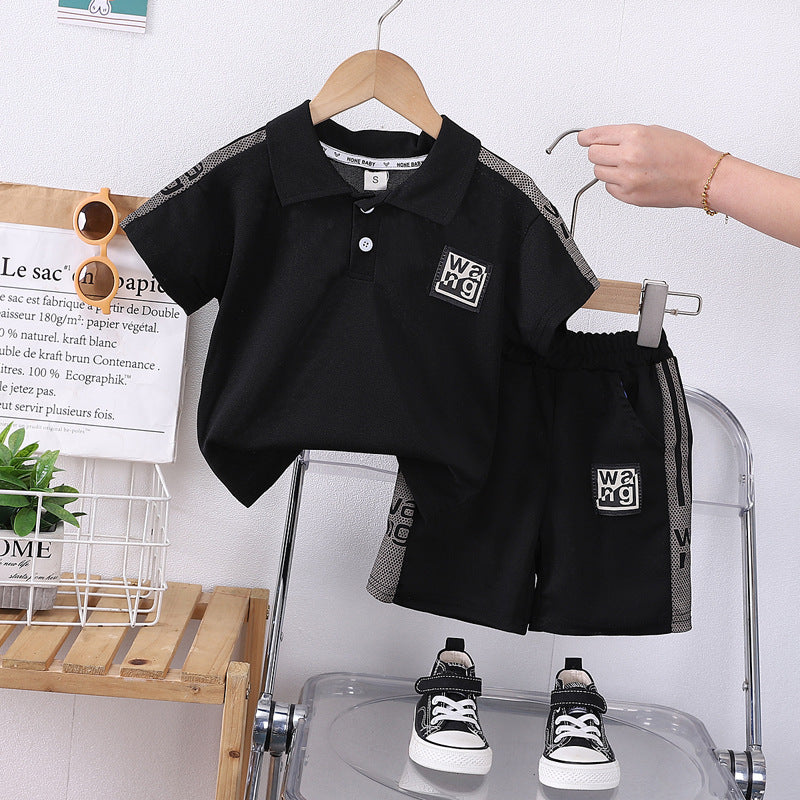 Boys’ Summer Polo Set – Trendy 2-Piece T-Shirt & Shorts