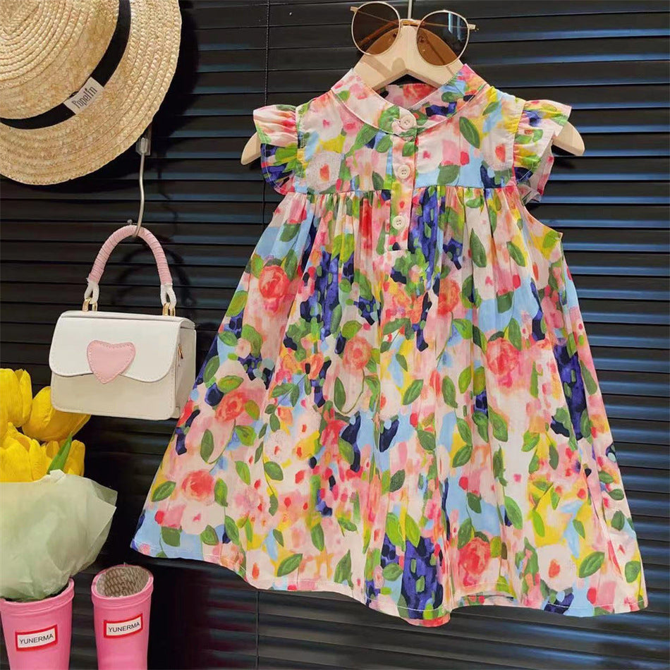 Girls Monet Garden Floral Princess Dress Summer 2024 – Summer Kids Fashion Nepal | Tudoholic