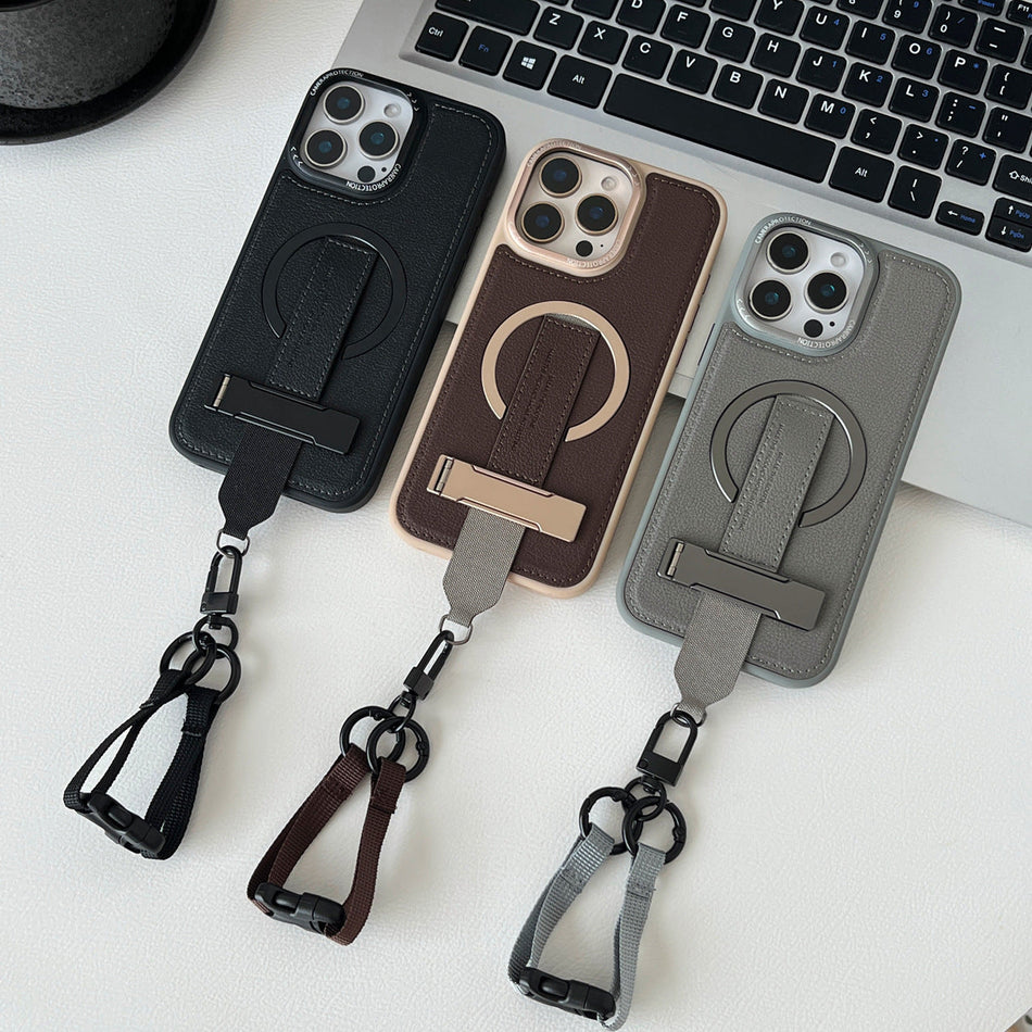 STOCK-Magnetic Lens Bracket Wrist Strap Case