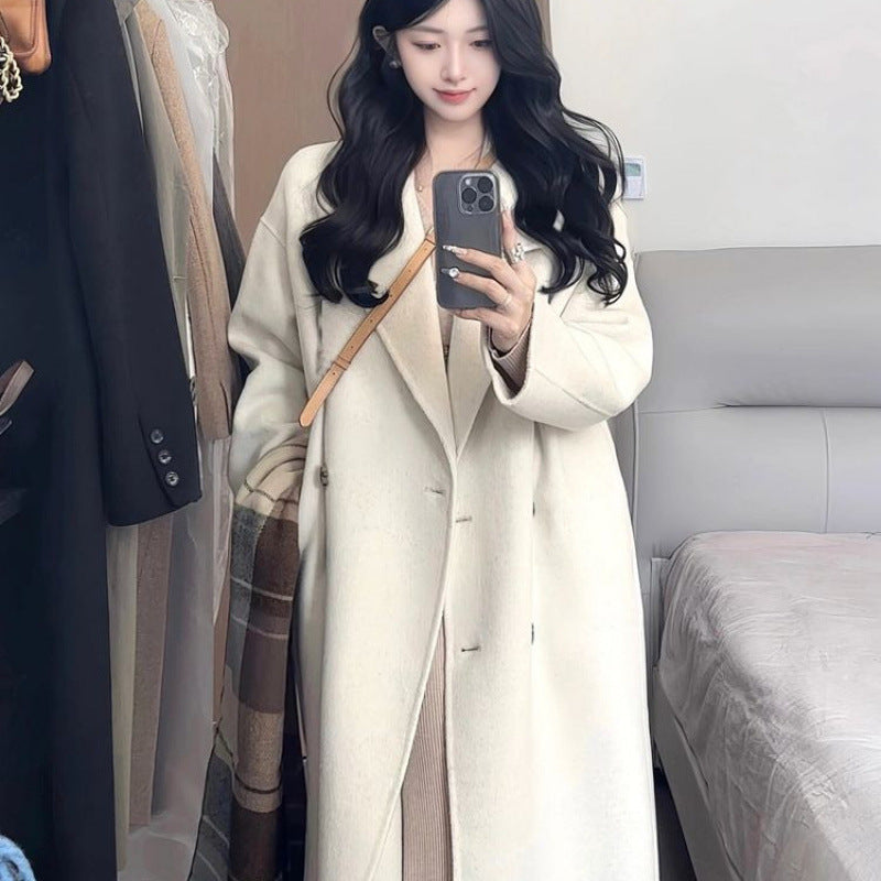 INSTOCK-Oatmeal Woolen Coat