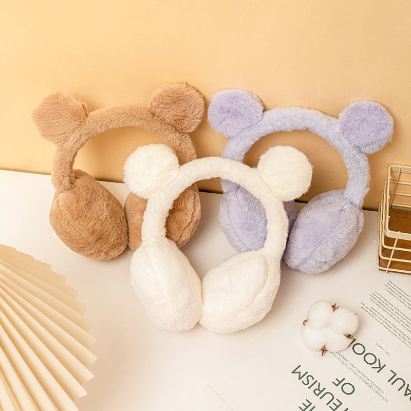 Cute Cartoon Kids Winter Earmuffs Plush Warm