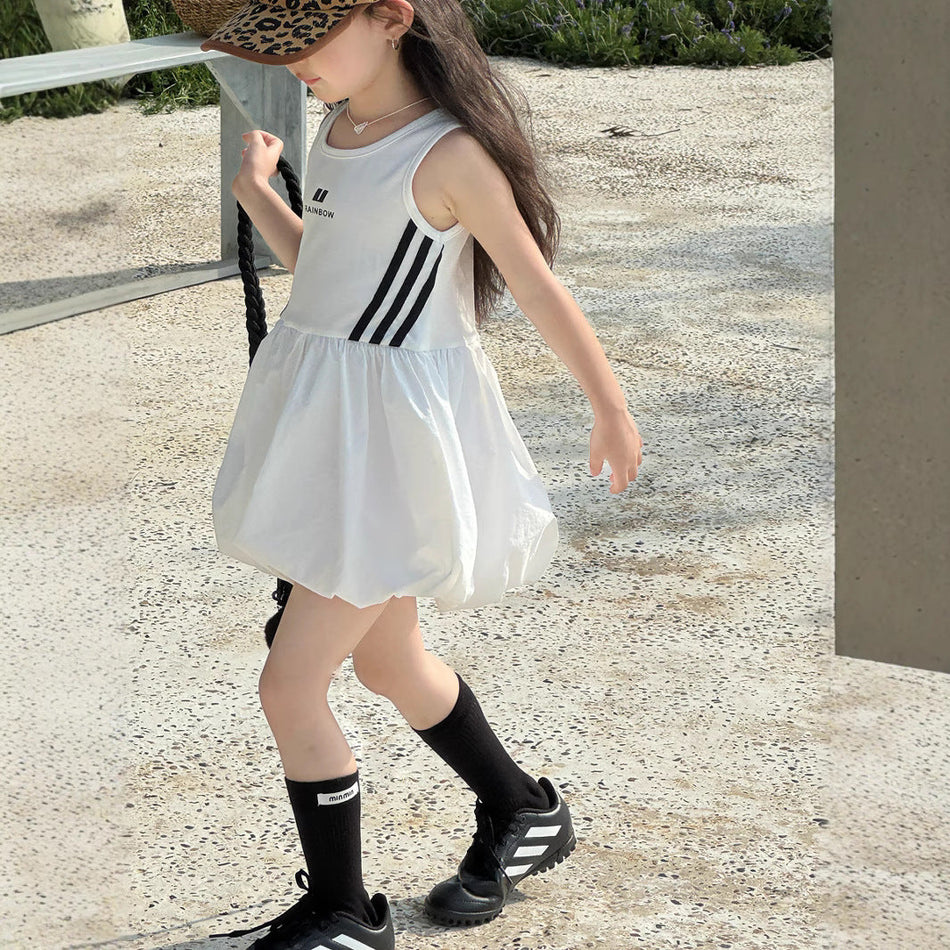 STOCK-Girls' Korean Sleeveless Tutu Dress