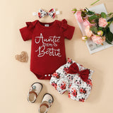 INSTOCK- Short Sleeve Triangle Harness Shorts Set Baby Girl