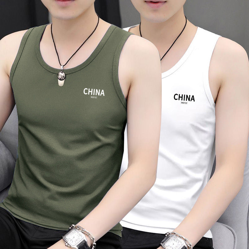 Men’s Slim Pullover Round Neck Vest Sports All-Matching Fashion