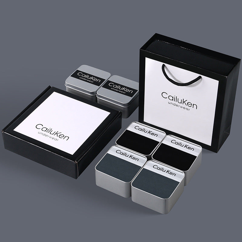 Men's Cotton Boxer Briefs Graphene Breathable Gift Box Set