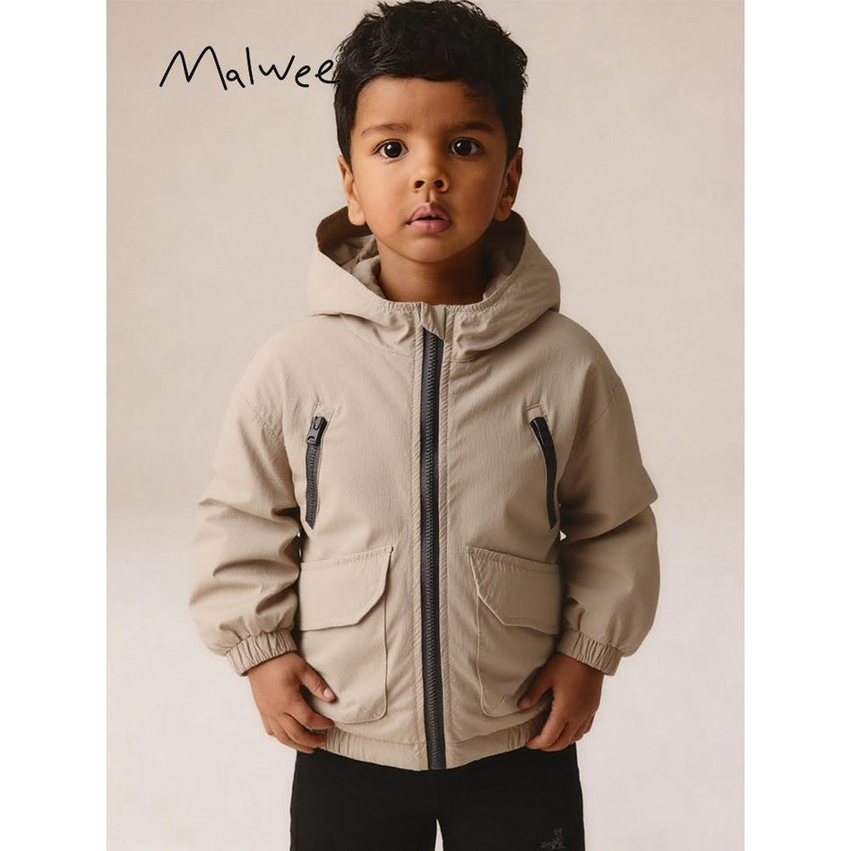 Malwee Boys Hooded Trench Coat Autumn Winter Jacket