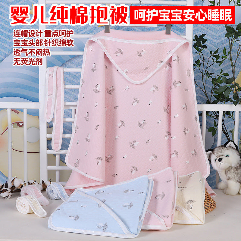 Newborn Cotton Quilt Swaddling Blanket Warm Towel